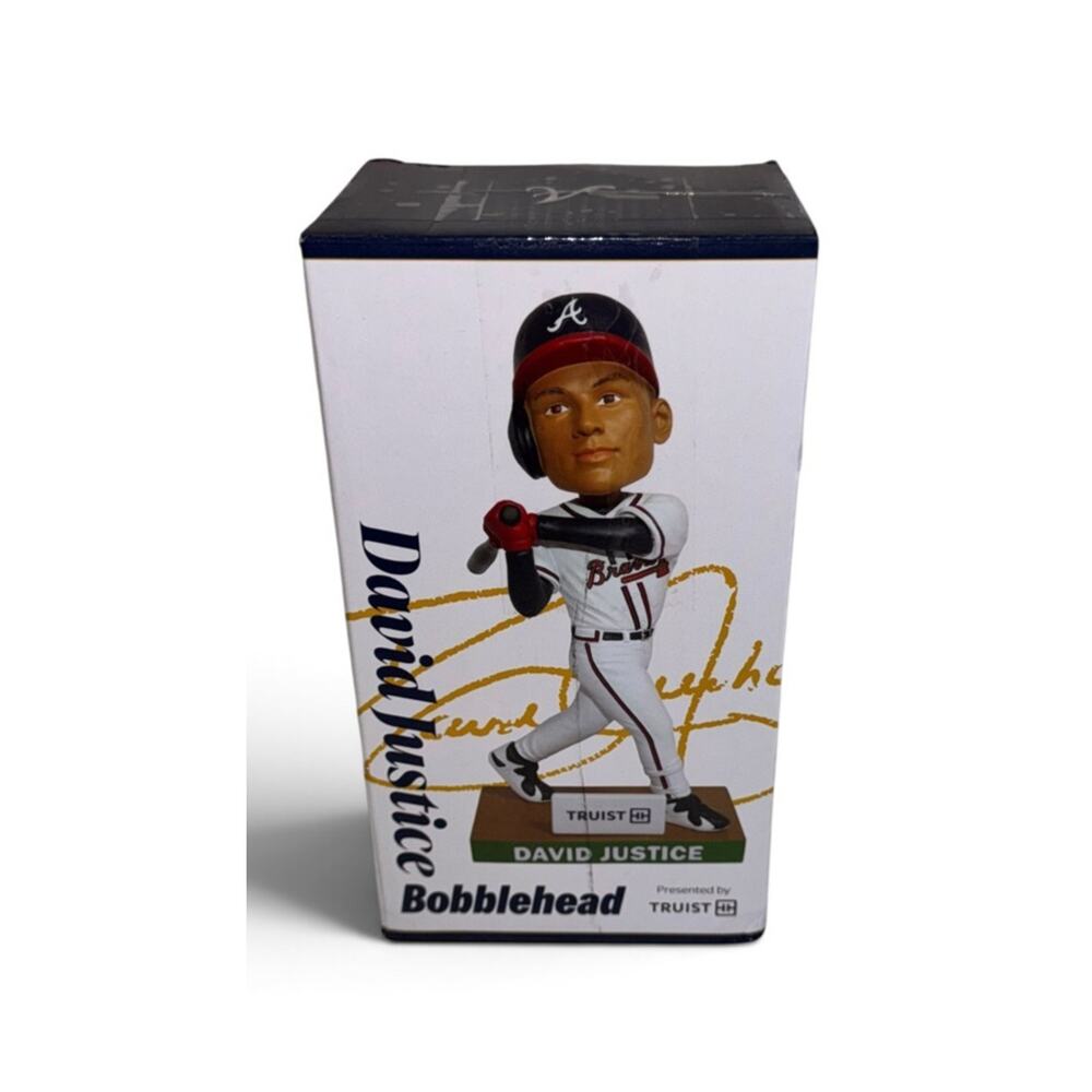 David Justice Atlanta Braves Bobblehead 2026 Truist SGA 1995 World Series Box
